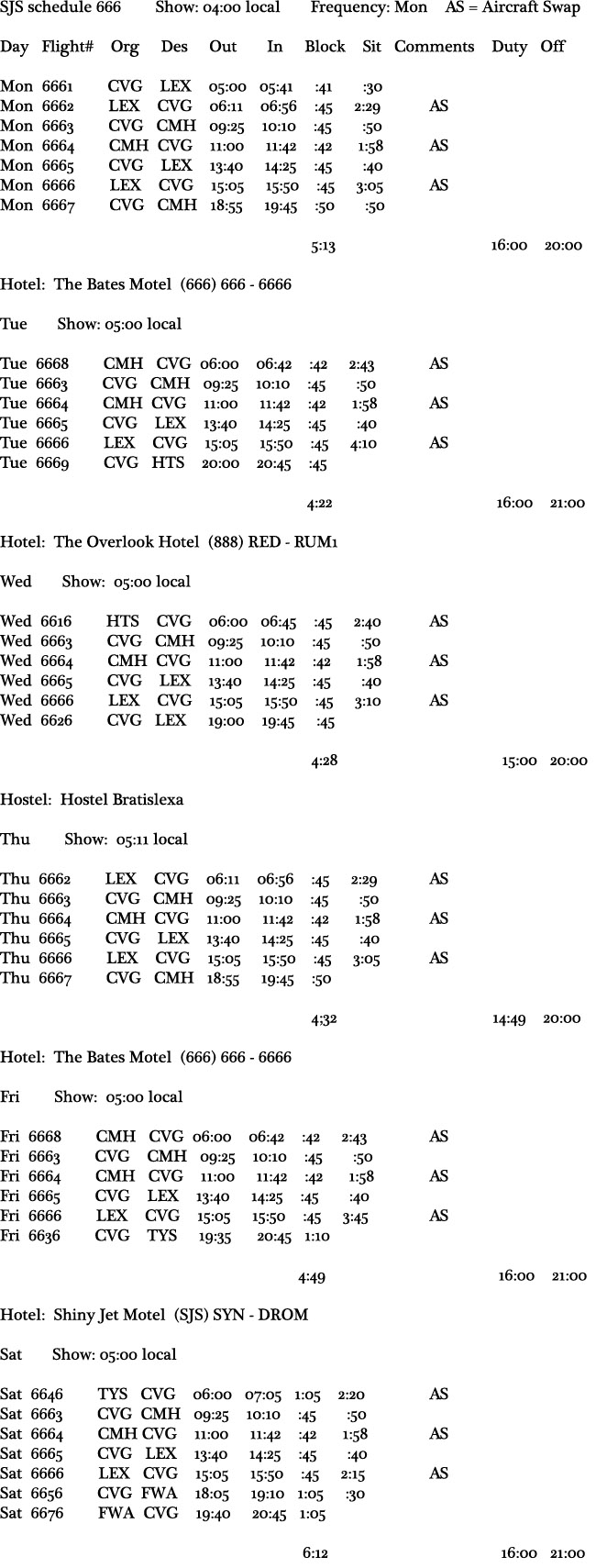 Sig'sSchedule